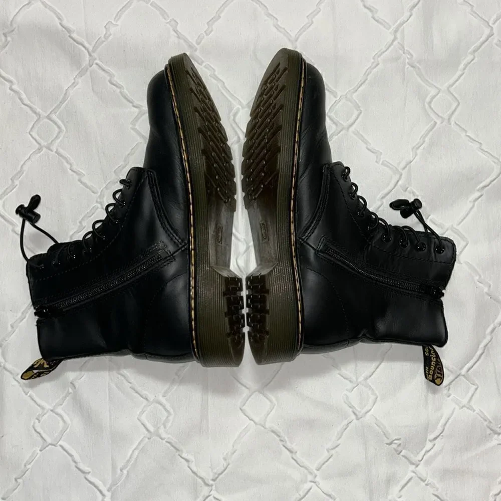 Dr Martens Black Lace Up Combat Boots(Size 5)